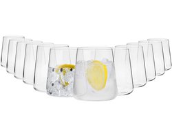 KROSNO | Water Sap Drinkglazen | Set van 12 stuks - 430 ml | Avant-Garde Collectie | Loodvrij Kristalglas | Perfect voor Thuis, Restaurants en Feesten | Vaatwasser Veilig