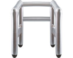 Kruger looprek - opblaasbaar - zilver - 80 cm - Abraham/Sara - tuinpop pensioen feestartikel