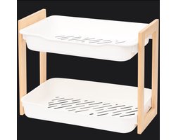 kruiden rek - organizer - save soace and organize products - Bamboe - keuken & badkamer - eenvoudig in elkaar te zetten - opberger - sorteer je spullen - keukenorganizer