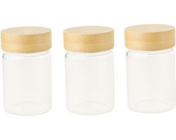 Kruidenpotjes, Set van 3 Stuks, Bamboe, 750 ML - Pebbly