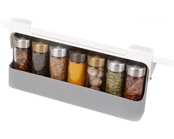 Kruidenrek Keuken - Joseph Joseph Opbergrek - Opbergen onder planken - Kruiden Organizer Grijs