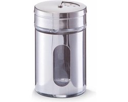 Kruidenstrooier glas en RVS Ø5xh8cm