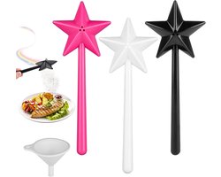 Kruidenstrooiers set met magische stervormige strooier, zout- en pepervaatje