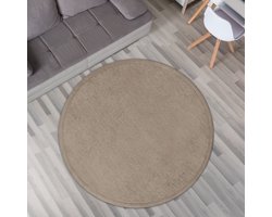 Kruipmat babykamer tapijt speelmat kinderen effen kleuren antislip pluizig 80 x 80 cm Rond 80 x 80 cm Rond beige