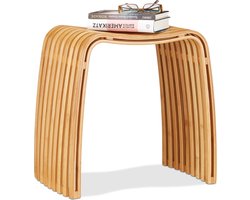 kruk bamboe - elegante hocker voor de gang - badkamer - scandinavische stijl