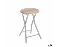 Kruk Confortime Hout Metaal 30 x 30 x 46 cm (6 Stuks)