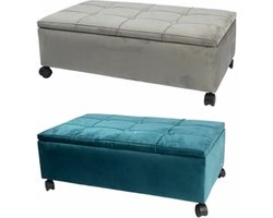 Kruk DKD Home Decor 70 x 39,5 x 24,5 cm Grijs Groen Populier (2 Stuks)