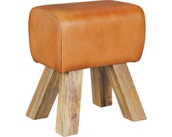 Kruk - Krukje - Handgemaakt - Leer - Bruin - 40x25x47 cm