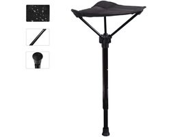 Kruk met één poot - Telescopische kruk - Kampeerstoel - Opvouwbare kruk - Buiten - Kruk - Draagbaar - Opvouwbare voetenbank - Voetenbank - Geschikt voor buitenactiviteiten zoals kamperen, wandelen, picknicken en vissen - 1 stuk