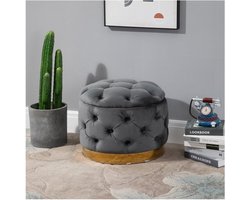Krukbank - RetroDesign - Gestoffeerd - Antraciet