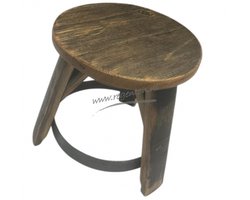 Krukje 30cm hoog, Handgemaakt Whisky Barrel Kruk, Mancave