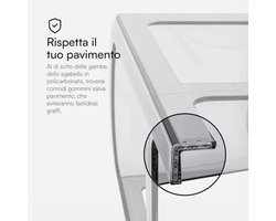 Krukken – Stoelen – Zithulpmiddelen – Zitmeubilair – Set Van 4 – Transparant Polycarbonaat – Ergonomische Gebogen Rugleuning
