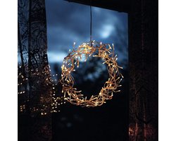 Krullende LED Lichtkrans met 80 lampjes voor Binnen, Decoratie voor Muur, Deur of Raam