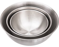 Krumble Beslagkommen – Kommen – Beslagkom – Mengkom – Kom – Mengkommen – RVS – Set van 3