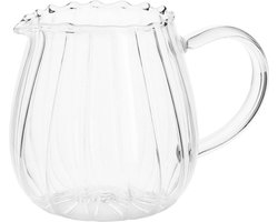 Krumble Melkkan - 300 ml - Melkkannetje - Retro - Schenkkannetje - Melkopschuimkan - Met handvat - Opschenken - Voor koffie - Voor Latte Macchiato - Glas - Transparant
