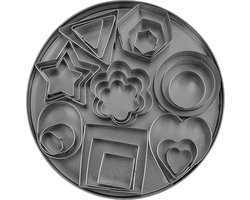 Krumble Mini uitsteekvompjes 24 delig - Mini Uitsteekvormen -Mini Koekvormen - Mini Bakvormpjes - Uitstekers - Koekjes vormen - Koek figuurtjes - Koek figuren - Uitstekers set - Ster, vierkant, hart en meer - Cookie cutter - Voor Kerst - RVS - Zilver