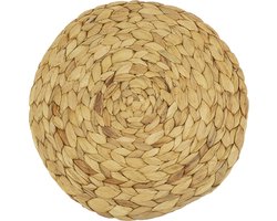 Krumble Placemat - Rotan placemat - Onderlegger - Tafelbeschermer - Tafeldecoratie - Geweven - Rond - Diameter 30 cm - Lichtbruin
