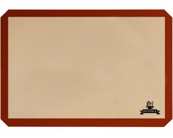 Krumble Siliconen bakmat - Bakmat - Deegmat - Ovenmat - Deegmat groot - Antikleef en antislip - Hittebestendig - Duurzaam en herbruikbaar - Bruin- Silicoon - Glasvezel - 40x60 cm