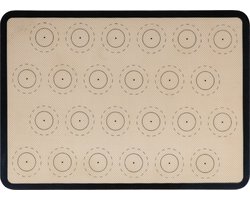 Krumble Siliconen bakmat / Deegmat / Ovenmat / Bakmatten / Anti-kleef bakmatten - Met 24 cirkels - 29,5 x 42 cm
