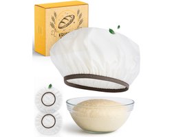 KRUSTENZAUBER 2x Herbruikbare Afdekhoes voor Rijsmand – Ademende Deegfolie voor Brood Bakken – Ideaal voor Zuurdesem en Andere Brooddegen