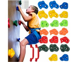Kruzzel Klimstenen Set Kind – 20 Stuks + 2 Grepen