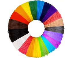 Kruzzel PLA 3D Filamenten Set - 400m Kleurrijk en Milieuvriendelijk Filament - 20 Kleuren
