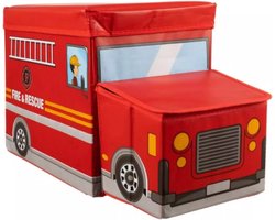 Kruzzel Speelgoedkist Brandweerwagen: Opbergen en Zitten in Stijl