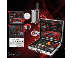 KS GEREEDSCHAP 1/4"+1/2" gereedschap set 127 stuks - 91...