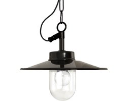 KS Verlichting - hanglamp - Vita - zwart - E27 - plafondlamp - aluminium - landelijk - dimbaar - veranda verlichting - aan ketting