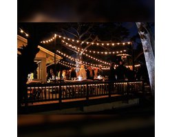 KS Verlichting - Lichtsnoer - Patio - 20 meter - LED - helder - 2700K - glazen - lichtslinger - prikkabel