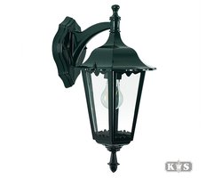 KS Verlichting wandlamp - Ancona - Hang - Buitenlamp - E27 - Glas - Klassiek - Aluminium - Groen - Zwart
