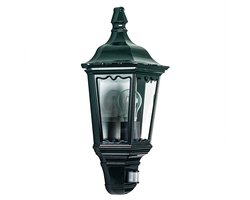 KS Verlichting wandlamp - Ancona - Plat - Bewegingssensor - Buitenlamp - E27 -Glas - Klassiek - Aluminium - Groen
