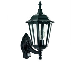 KS Verlichting wandlamp - Ancona - Staand - Bewegingssensor - Buitenlamp - Vierkant - E27 -Glas - Klassiek - Aluminium - Groen