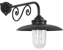 KS Verlichting wandlamp - Ardennes - Klassiek - E27 - IP44 - Aluminium - Gietijzer - Zwart