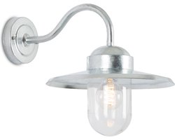 KS Verlichting wandlamp - Dolce retro - Buitenlamp - E27 - Klassiek - Glas - Staal - Zilver