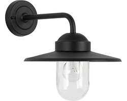 KS Verlichting wandlamp - Gusto Retro - Buitenlamp - E27 - Industrieel - Glas - Aluminium - Zwart