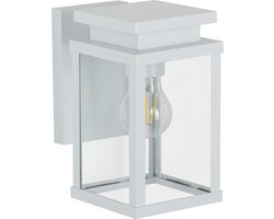KS Verlichting - wandlamp - Jersey - wit - buitenlamp - E27 - vierkant - modern - glas - aluminium
