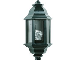 KS Verlichting - wandlamp - Turijn 1 - buitenlamp - E27 - glas - klassiek - aluminium - groen