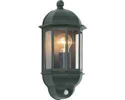 KS Verlichting - wandlamp - Verona - groen - bewegingssensor - E27 - klassiek - buitenlamp - aluminium