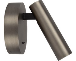 KS Verlichting - wandlamp - Viktor - bedlamp - gun metal - met schakelaar - leeslamp - USB - LED - 3000K - aluminium
