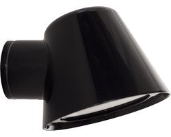 KS Verlichting - Wandlamp - Vita Cup - hoogglans zwart - landelijk - GU10 - muurlamp - aluminium - buitenverlichting