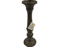 KSD kandelaar kaars houder grijs 12x36 cm