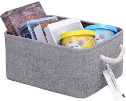 Kubus Opbergdoos, opvouwbare stoffen opbergdoos met touw, opvouwbare opbergkubus voor thuis, kantoor, kast, kleding, speelgoed organisator