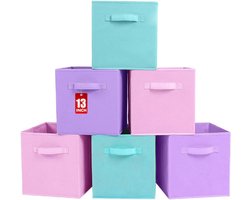 Kubus Opbergdozen - Opvouwbare Stoffen Opbergbakken & Organizer - Ideaal Voor Kast & Speelgoedopslag - 30x30x30 cm