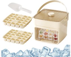 Kubusvormige ijsbakjes met handvat - herbruikbare dubbellaagse