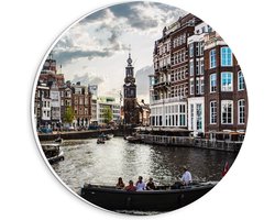 KuijsFotoprint - Schilderij - De Grachten Amsterdam - Multicolor - 20 X 20 Cm