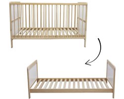 Kukka Houten 70 x 140 cm 2-in-1 Ledikant/Juniorbed