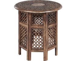 KUMALI - Bijzettafel - Donkere houtkleur - Mangohout