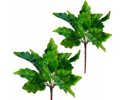 Kunst Alocasia Bladeren Boeket - 38cm Groen - Decoratie