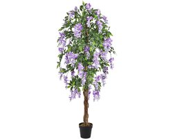 Kunst Bloemboom Wisteria | Paars | 180cm - Kunst bloemboom - Blauwe Regen Kunstplant